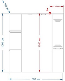 Misty Зеркальный шкаф Флори 85 R – фотография-2